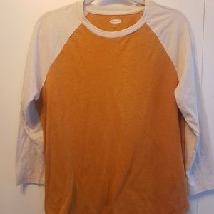 Old Navy Baseball Tee Size Women's L Orange & Cream